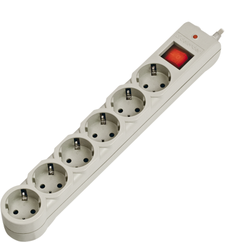 Elektrik uzadıcı Surge protector, 1.8m, 6 outlets