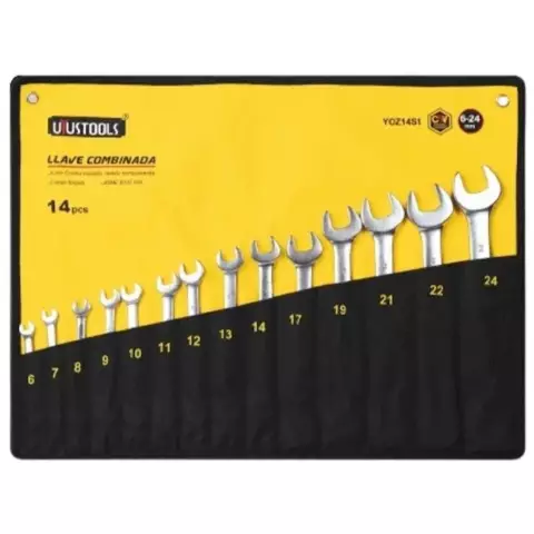 Uyustools Kombinasiyalı açar dəsti ( 14-lü set / 6-24 mm) YOZ14S1