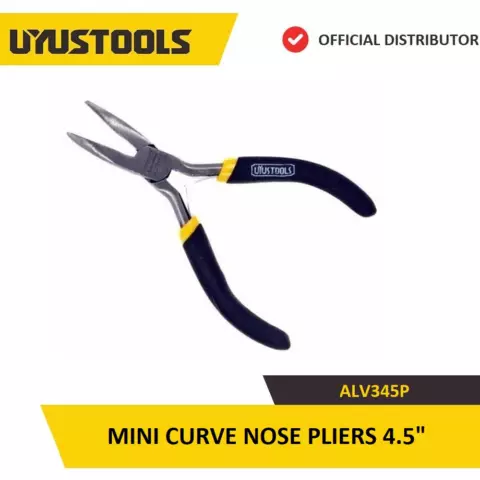 An image of a product called Qısqaclar Uyustools ALV345P 12.5 sm, karbonlu polad, qara/sarı