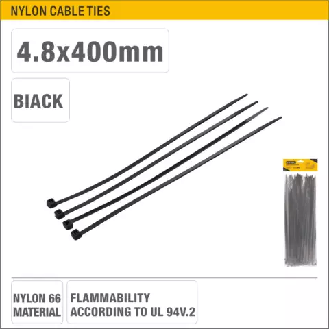 An image of a product called Uyustools Kabel bağı (4.8X400MM) qara AMR106