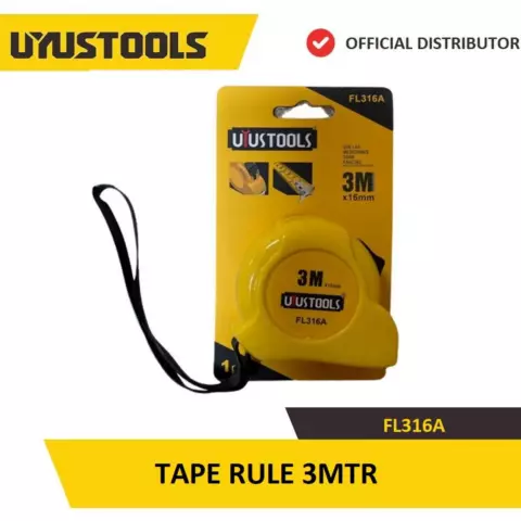 An image of a product called Uyustools Metrə ( Sarı 3m*16mm) FL316A