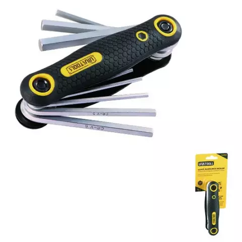 Uyustools Açar dəsti (8-li set Qatlanan altıbucaqlı/ Plastik tutacaq) YAS802