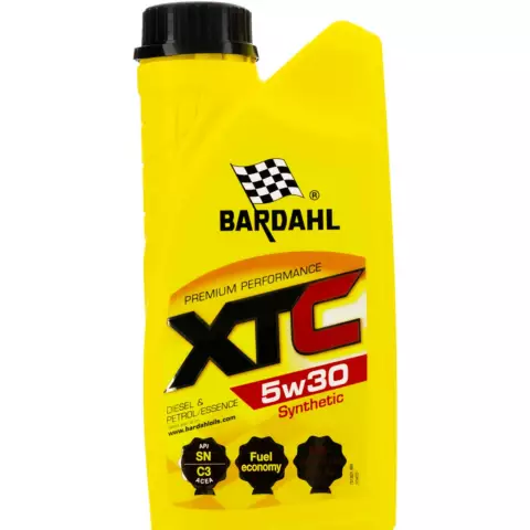 An image of a product called Sintetik motor yağı Bardahl XTC 5W30 1 litr, art. 36311
