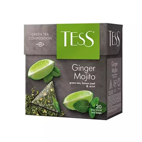 An image of a product called Yaşıl çay Tess Ginger Mojito 20 ədədli