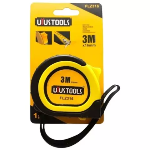 An image of a product called Uyustools Metrə ( Sarı&Qara 3m*16mm)FLZ316