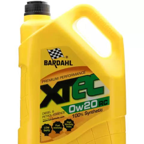 Sintetik motor yağı Bardahl XTEC 0W20 RC 5 litr, 33013