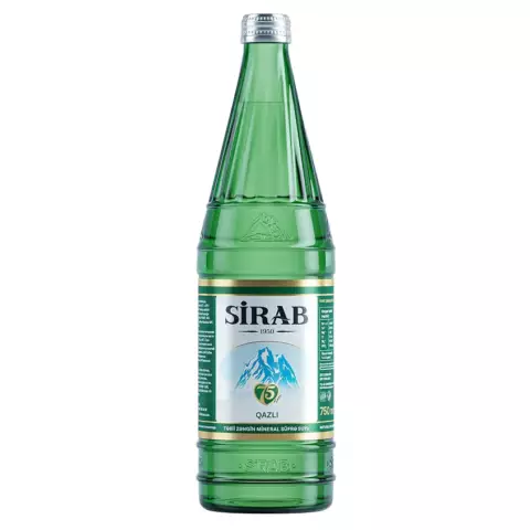 Qazlı su Sirab 0,5L (Şüşə)