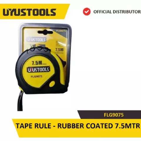 An image of a product called Uyustools Metrə ( Rezin örtüklü 7,5m*25mm) FLG9075-M
