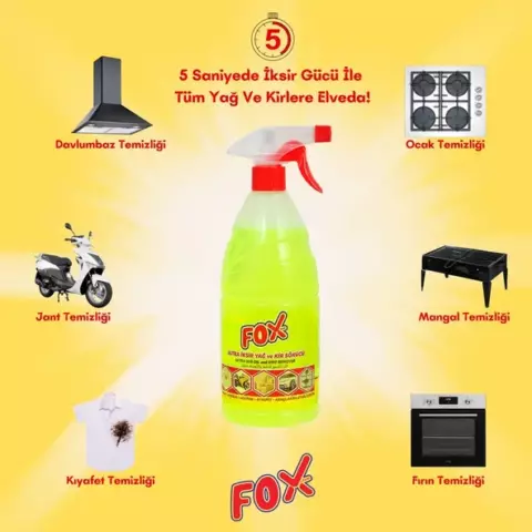 An image of a product called Yağ və kirsökücü FOX ultra iksir, 1000ml