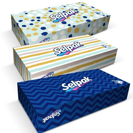 An image of a product called Qutu salfet Selpak 50 ədədli