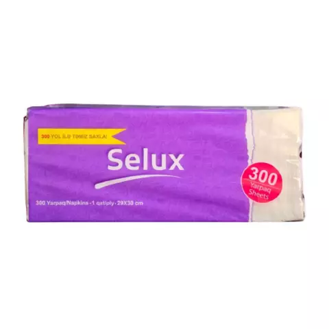 An image of a product called Salfet Selux 29x30sm, 300 ədədli