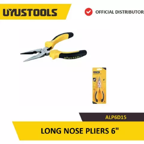 An image of a product called Uyustools ALP6D15 Long Nose Pliers 6”