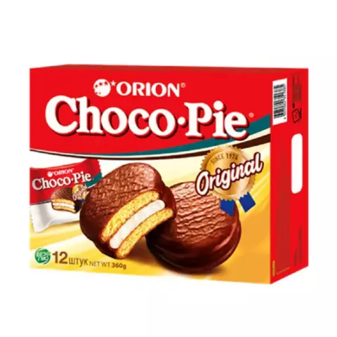 An image of a product called Peçenye Choco Pie 360qr 12 ədədli